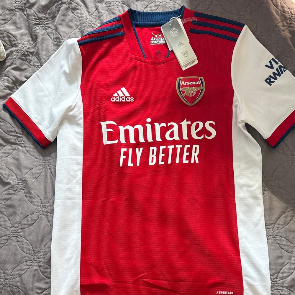 Adidas Arsenal Red and White Soccer Jersey